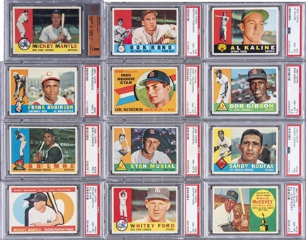 1960 Topps Graded Near Set (467/572) Including Many Hall of Famers
